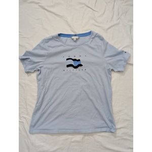 35. TOMMY HILFIGER Cotton Short-sleeve T-Shirt Casual Graphic Sz XL